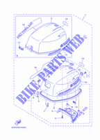 TAPA SUPERIOR para Yamaha F9.9J Manual Starter, Tiller Handle, Manual Trim & Tilt, Shaft 20