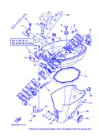 CARENADO INFERIOR para Yamaha T8M Manual Start, Manual Tilt, Tiller Control, Shaft 20