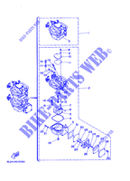 CARBURADOR para Yamaha 20D Manual Starter, Tiller Handle, Manual Tilt, Pre-Mixing, Shaft 15