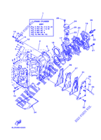 CILINDRO / CARTERES CIGÜEÑAL para Yamaha 20M Manual Starter, Tiller Handle, Manual Tilt, Pre-Mixing, Shaft 15