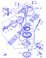 PEDAL DE ARRANQUE para Yamaha 20D 2 Stroke, Manual Starter, Tiller Handle 1998