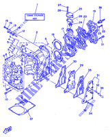 CILINDRO / CARTERES CIGÜEÑAL para Yamaha 20D 2 Stroke, Manual Starter, Tiller Handle 1998