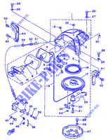 PEDAL DE ARRANQUE para Yamaha 25J Electric Start, Remote Control, Power Trim & Tilt, Oil injection 1998