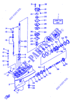 TAPA INFERIOR Y TRANSMISIÓN para Yamaha 25J Electric Start, Remote Control, Power Trim & Tilt, Oil injection 1998