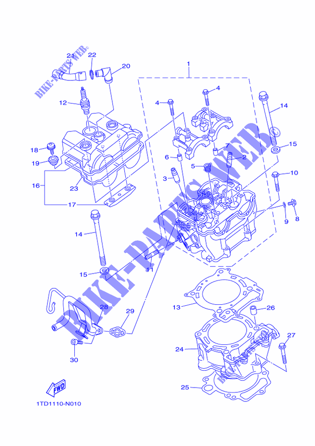 CILINDRO para Yamaha YFZ450R 2022