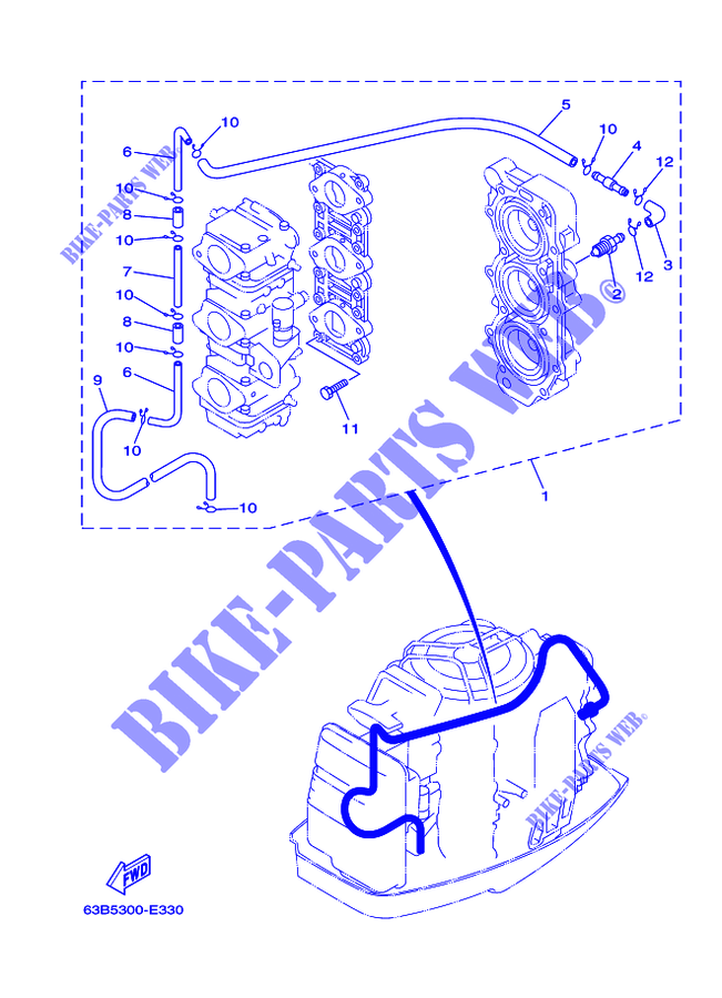 PIEZAS OPCIONALES para Yamaha 40V Electric Starter, Remote Control, Manual Tilt, Oil injection, Shaft 15