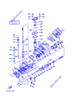 TAPA INFERIOR Y TRANSMISIÓN para Yamaha 40V 2 Stroke, Electric Starter 1996