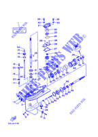 TAPA INFERIOR Y TRANSMISIÓN para Yamaha C40T Electric Start, Power Trim & Tilt, Remote Control 1996