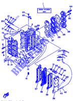 CILINDRO / CARTERES CIGÜEÑAL para Yamaha 60F Electric Start, Remote Control, Manual Tilt or Power Trim & Tilt , Oil injection 1992