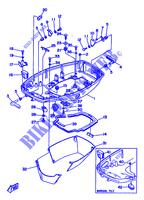 CARENADO INFERIOR para Yamaha 60F Electric Start, Remote Control, Manual Tilt or Power Trim & Tilt , Oil injection 1991
