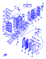 CILINDRO / CARTERES CIGÜEÑAL para Yamaha 60F Electric Start, Remote Control, Manual Tilt or Power Trim & Tilt , Oil injection 1991