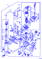 MOTOR DEL SISTEMA DE INCLINACIÓN 1 para Yamaha 60F Electric Start, Remote Control, Manual Tilt or Power Trim & Tilt , Oil injection 1990