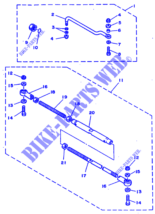 GUIA DE DIRECCION para Yamaha 60F Electric Start, Remote Control, Manual Tilt or Power Trim & Tilt 1984