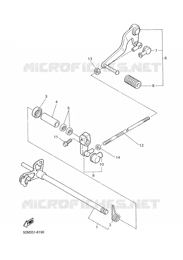 PEDALES SELECTOR Yamaha MOTO 600 2002 FAZER  FZS600