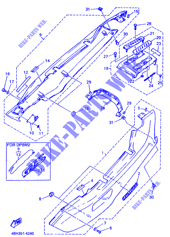TAPAS LATERALES  para Yamaha GTS1000 1994