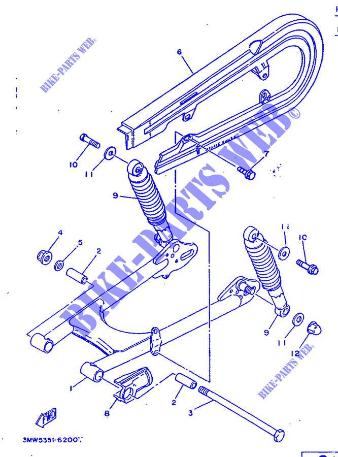 BASCULANTE / AMORTIGUADOR para Yamaha SR125 1997