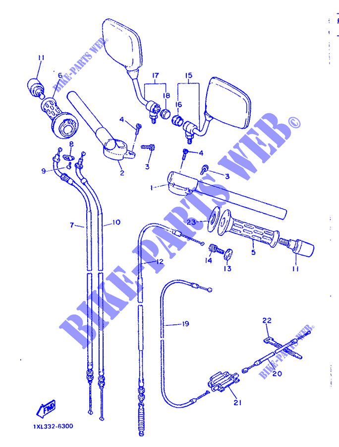 MANILLAR / CABLE para Yamaha SRX600 1987