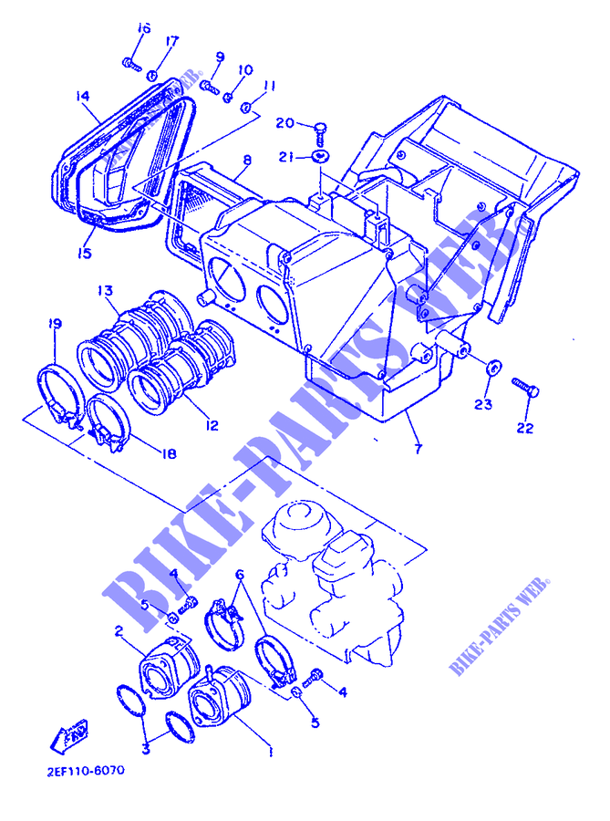ADMISION para Yamaha SRX600 1987