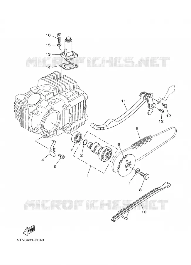 ÁRBOL DE LEVAS / CADENA Yamaha SCOOTER 110 2004 CRYPTON  T110