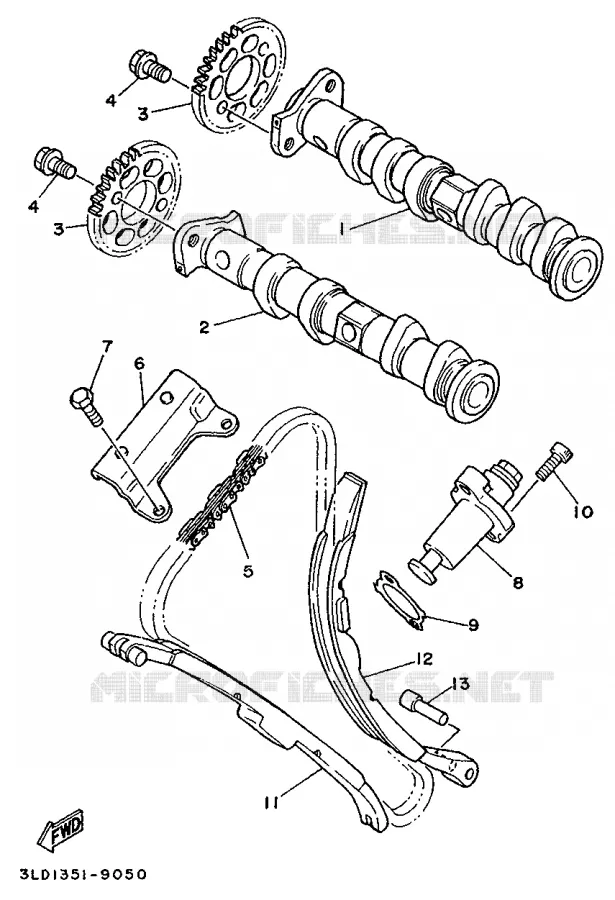 ÁRBOL DE LEVAS / CADENA Yamaha MOTO 850 1991 TDM  TDM850