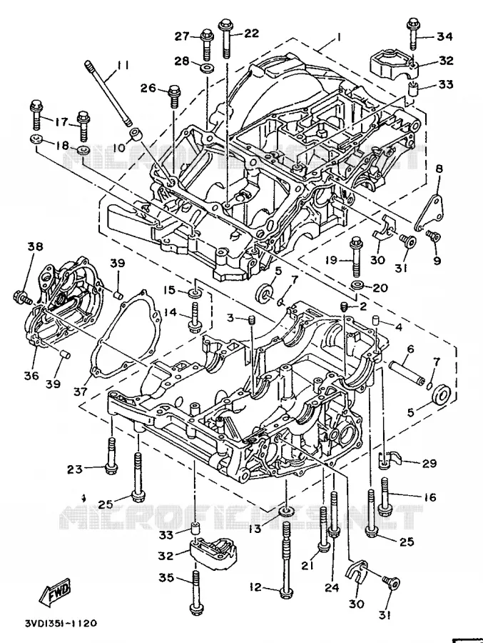 CARTERES CIGÜEÑAL Yamaha MOTO 850 1992 TDM  TDM850