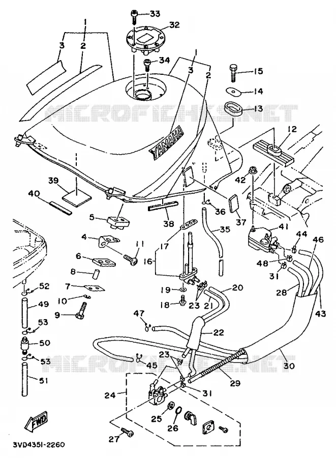 DEPOSITO DE GASOLINA Yamaha MOTO 850 1992 TDM  TDM850