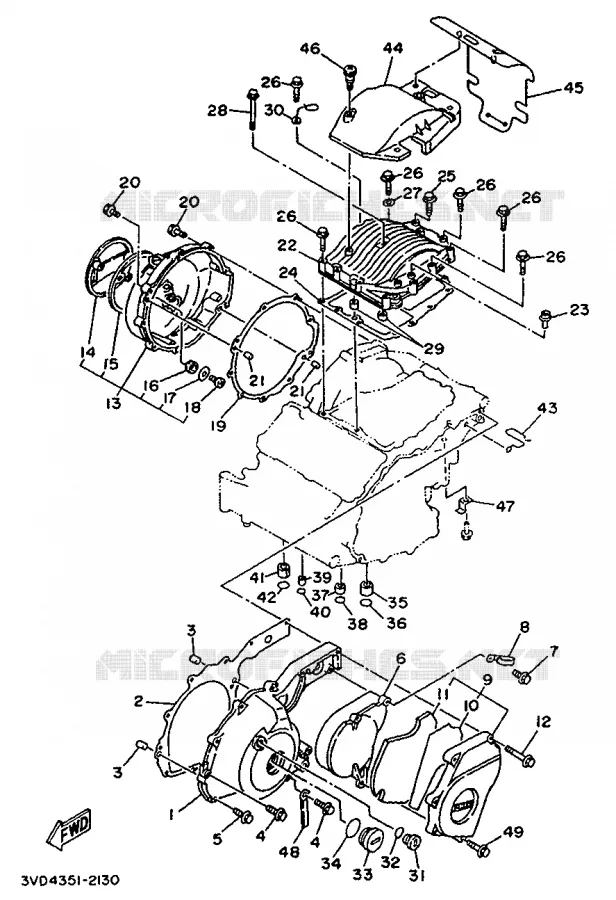TAPA - MOTOR 1 Yamaha MOTO 850 1993 TDM  TDM850