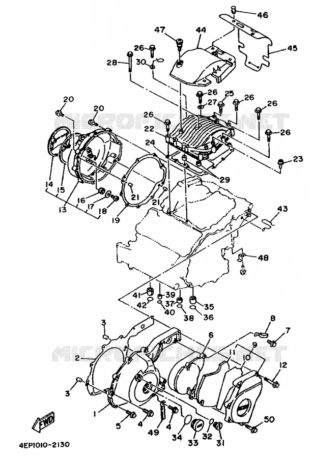 TAPA - MOTOR 1 Yamaha MOTO 850 1994 TDM  TDM850
