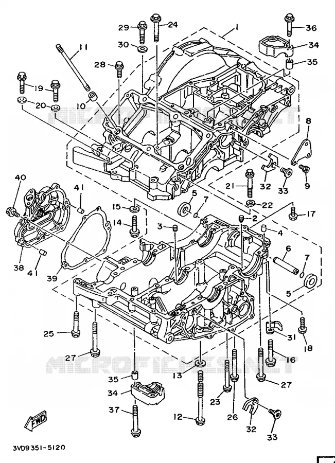 CARTERES CIGÜEÑAL Yamaha MOTO 850 1995 TDM  TDM850