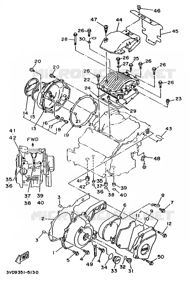 TAPA - MOTOR 1 Yamaha MOTO 850 1995 TDM  TDM850