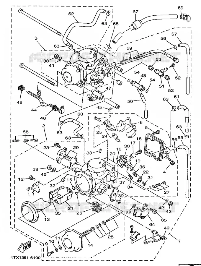 CARBURADOR Yamaha MOTO 850 1996 TDM  TDM850