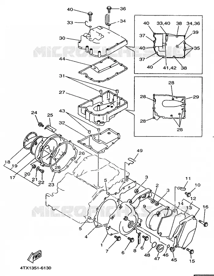 TAPA - MOTOR 1 Yamaha MOTO 850 1996 TDM  TDM850
