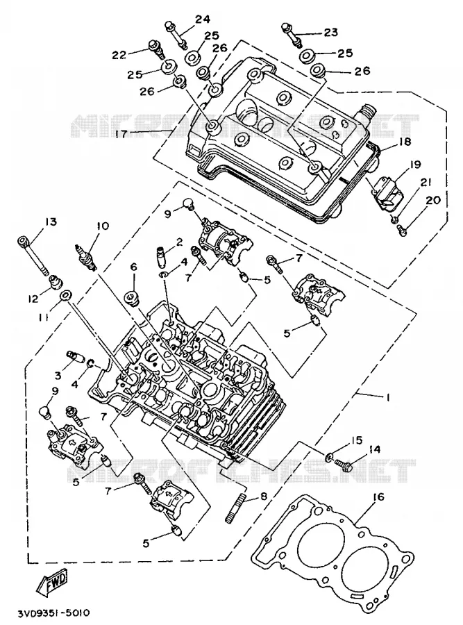 CULATA Yamaha MOTO 850 1997 TDM  TDM850
