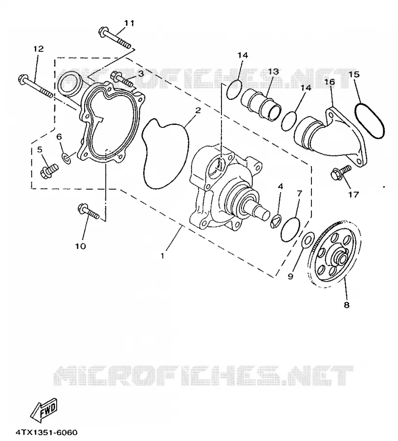 BOMBA DE AGUA Yamaha MOTO 850 1997 TDM  TDM850