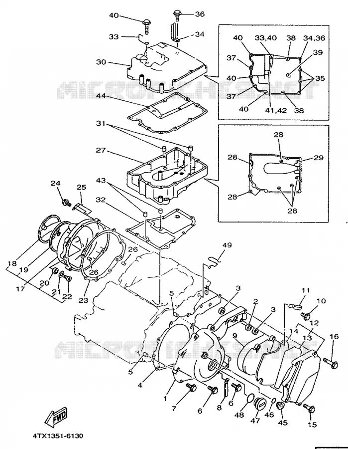 TAPA - MOTOR 1 Yamaha MOTO 850 1998 TDM  TDM850
