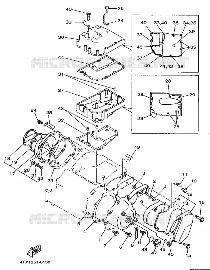 TAPA - MOTOR 1 Yamaha MOTO 850 1998 TDM  TDM850