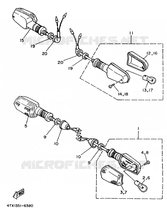 INTERMITENTE Yamaha MOTO 850 1998 TDM  TDM850