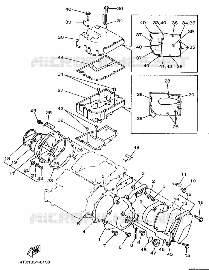 TAPA - MOTOR 1 Yamaha MOTO 850 1998 TDM  TDM850