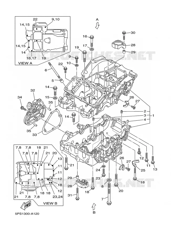 CARTERES CIGÜEÑAL Yamaha MOTO 900 2002 TDM  TDM900