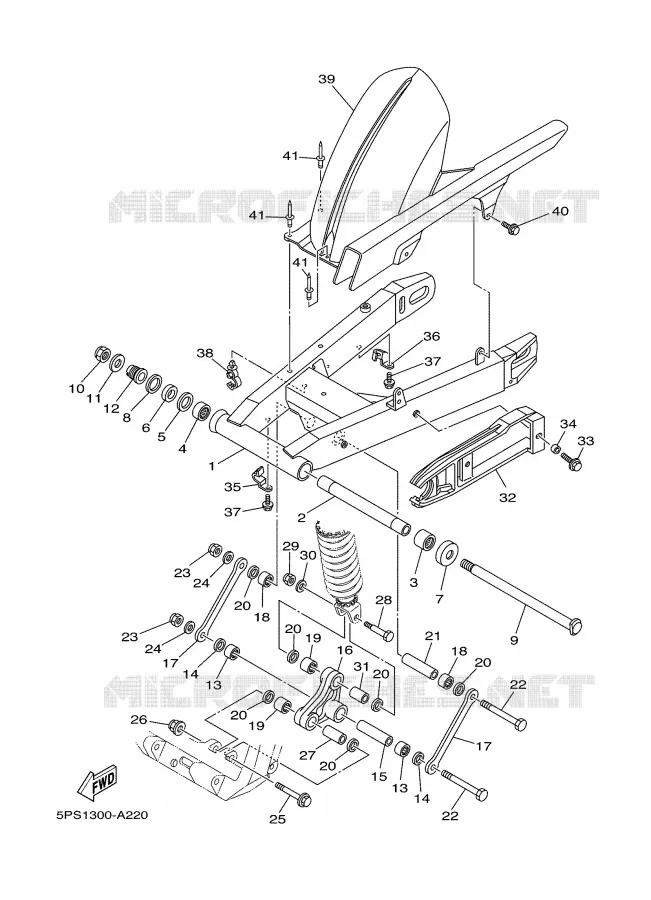 BRAZO DE OSCILACION Yamaha MOTO 900 2003 TDM  TDM900