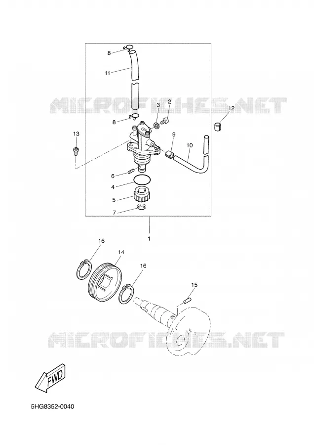 BOMBA DE OLIO Yamaha SCOOTER 50 2002 BW'S  CW50