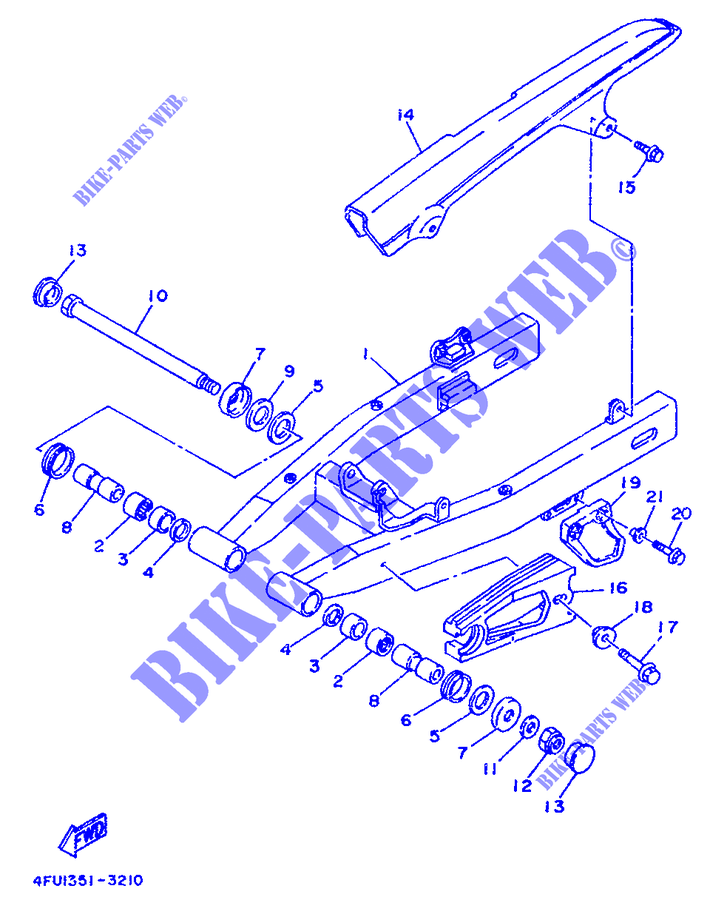 BRAZO DE OSCILACION para Yamaha TDR125 1993