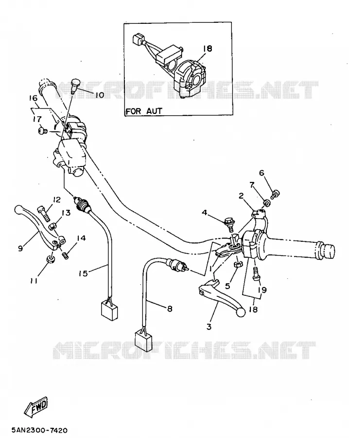 CONMUTADORES / MANETAS Yamaha MOTO 125 1997 TDR  TDR125