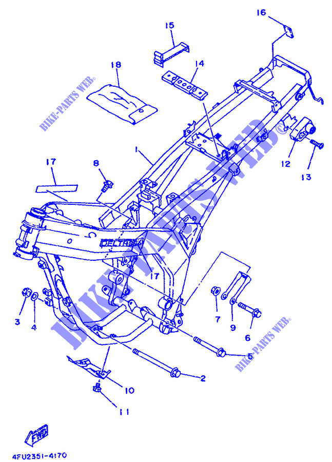 BASTIDOR para Yamaha TDR125 1998