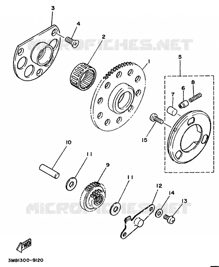 EMBRAGUE DE ARRANQUE Yamaha MOTO 125 1998 TDR  TDR125