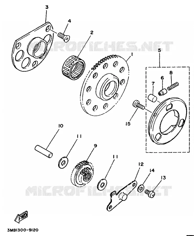 EMBRAGUE DE ARRANQUE Yamaha MOTO 125 1998 TDR  TDR125