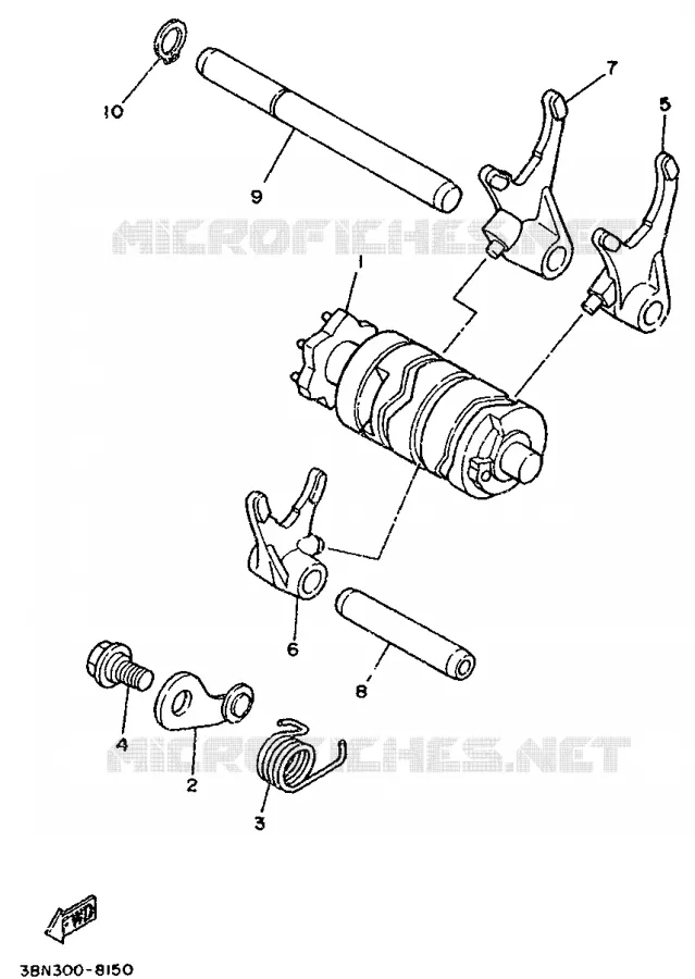 TAMBOR SELECTOR CAMBIO / HORQUILLAS Yamaha MOTO 125 1998 TDR  TDR125