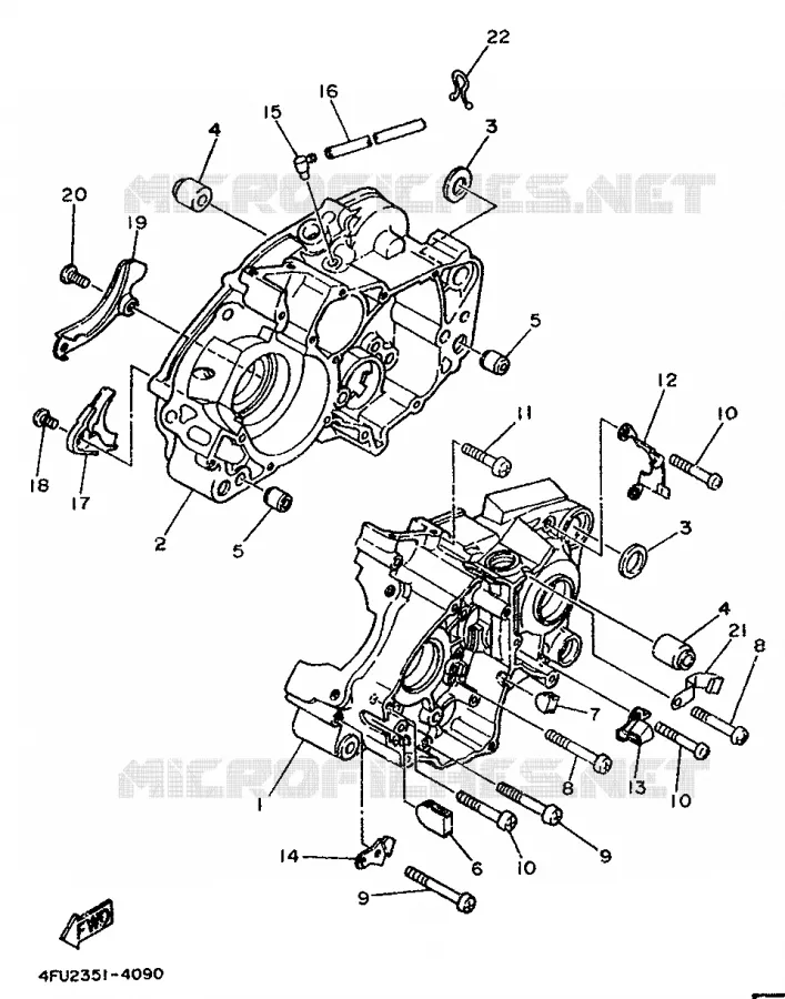 CARTERES CIGÜEÑAL Yamaha MOTO 125 1998 TDR  TDR125