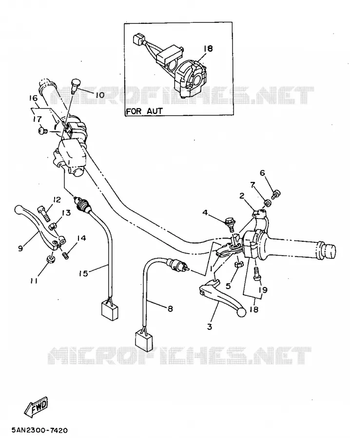 CONMUTADORES / MANETAS Yamaha MOTO 125 1998 TDR  TDR125