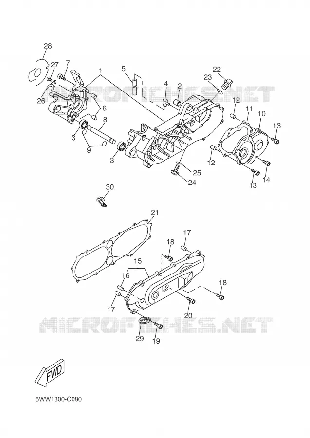 CARTERES CIGÜEÑAL Yamaha SCOOTER 50 2005 BW'S  CW50L